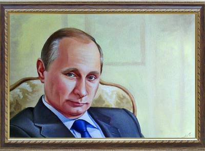 В муниципалитете Петербурга портрет Путина прибили гвоздями