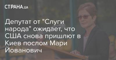Депутат от "Слуги народа" ожидает, что США снова пришлют в Киев послом Мари Йованович