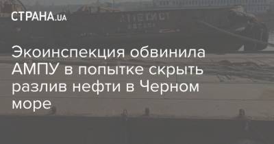 Экоинспекция обвинила АМПУ в попытке скрыть разлив нефти в Черном море - strana.ua - Украина - Черное Море - Ампу - Судно