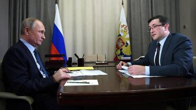 Путин встретился с губернатором Нижегородской области Никитиным
