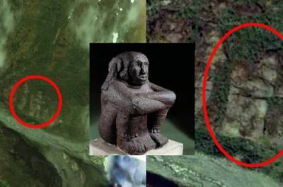 В Южной Америке нашли гигантскую фигуру "ацтека-пришельца". ВИДЕО