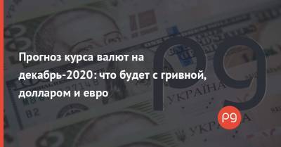 Виталий Шапран - Прогноз курса валют на декабрь-2020: что будет с гривной, долларом и евро - thepage.ua