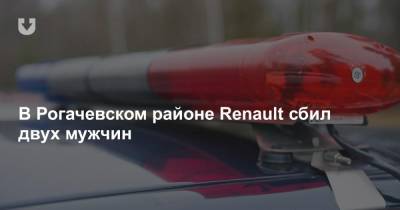 В Рогачевском районе Renault сбил двух мужчин