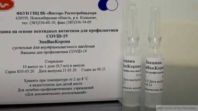Россиянам рассказали, когда начнется массовая вакцинация "ЭпиВакКороной"