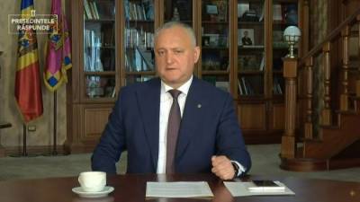 Президент Молдавии: Санду должна взять ответственность за правительство