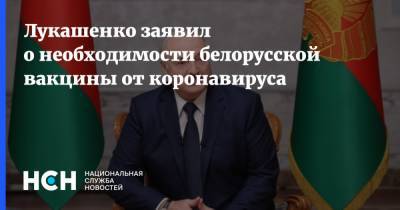 Лукашенко заявил о необходимости белорусской вакцины от коронавируса