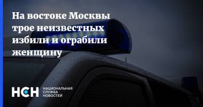 На востоке Москвы трое неизвестных избили и ограбили женщину