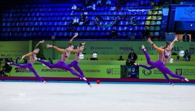 Сборная Украины выиграла золотую и бронзовую медали на чемпионате Европы по художественной гимнастике
