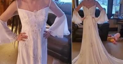 Девушка купила свадебное платье, "отпугивающее женихов"