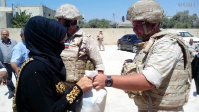 Военнослужащие Центра по примирению передали гуманитарную помощь жителям сирийской провинции Тартус