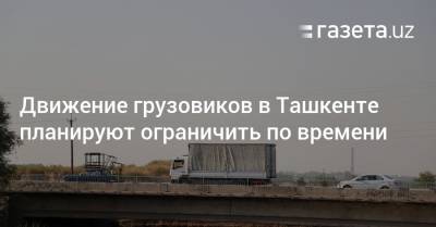 Передвижение грузовиков в Ташкенте планируют ограничить по времени
