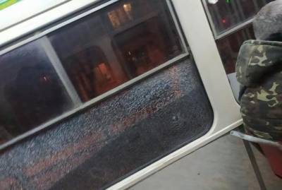 В Харькове расстреляли трамвай с пассажирами