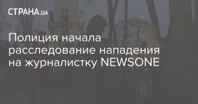 Полиция начала расследование нападения на журналистку NEWSONE