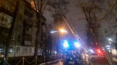 Пожар в Химках: эвакуированы жители двух пятиэтажек