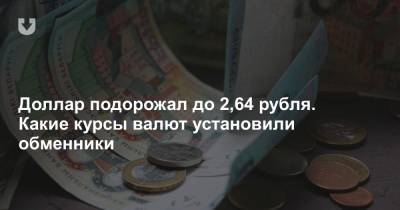 Доллар подорожал до 2,64 рубля. Какие курсы валют установили обменники
