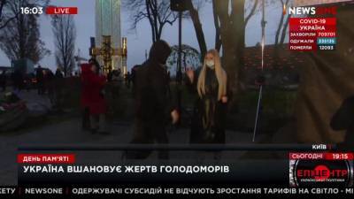 В Киеве напали на журналистку во время прямого эфира