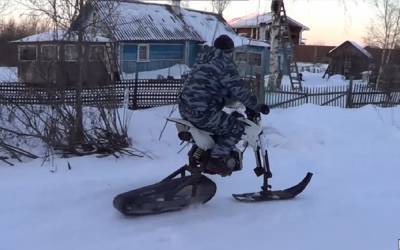 Снегоцикл: гибрид мотоцикла и снегохода своими руками