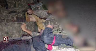 Тела азербайджанских военных на передовой. Видео