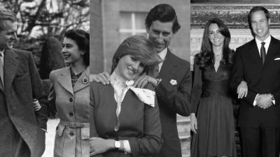 Елизавета II - принц Гарри - принц Чарльз - принц Филипп - Меган Маркл и принц Гарри, или Как начинались 5 королевских историй любви - skuke.net - Англия