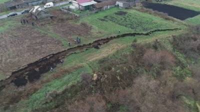 Длина оползня в уральской деревне достигла 123 метров (ФОТО)