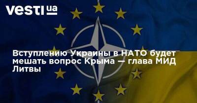 Вступлению Украины в НАТО будет мешать вопрос Крыма — глава МИД Литвы
