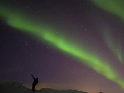 В Финляндии местные жители стали свидетелями полярного сияния