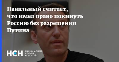 Навальный: я имел право покинуть Россию без разрешения Путина