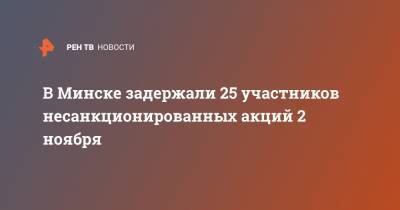 В Минске задержали 25 участников несанкционированных акций 2 ноября