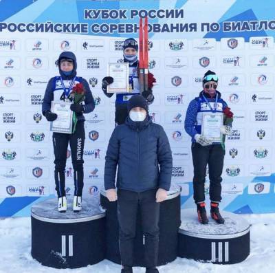 Сахалинка Анастасия Батманова стала серебряным призером этапа Кубка России по биатлону