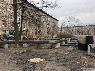 Обрушение трубы котельной в Невском районе попало на видео