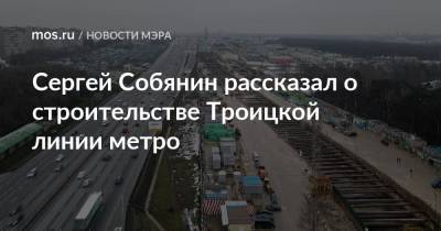 Сергей Собянин рассказал о строительстве Троицкой линии метро