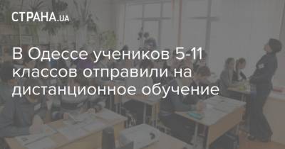 В Одессе учеников 5-11 классов отправили на дистанционное обучение
