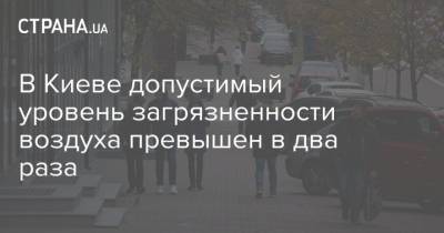 В Киеве допустимый уровень загрязненности воздуха превышен в два раза