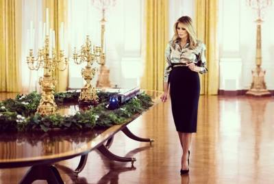 Мелания Трамп в последний раз украсила Белый дом к Рождеству и Новому году