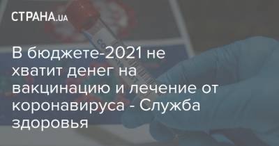 В бюджете-2021 не хватит денег на вакцинацию и лечение от коронавируса - Служба здоровья - strana.ua