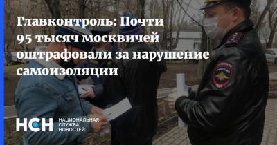 Главконтроль: Почти 95 тысяч москвичей оштрафовали за нарушение самоизоляции
