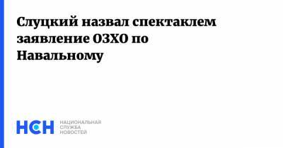 Слуцкий назвал спектаклем заявление ОЗХО по Навальному