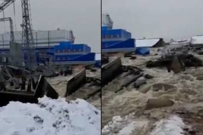 На Белопорожской ГЭС снова прорвало дамбу