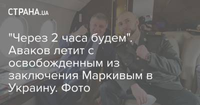 "Через 2 часа будем". Аваков летит с освобожденным из заключения Маркивым в Украину. Фото