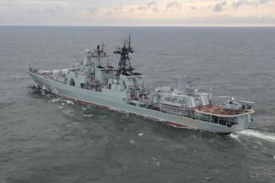 Корабль ВМФ России «Вице-адмирал Кулаков» провел учения в Средиземном море