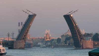 Дворцовый мост в Петербурге подсветили в День народного единства
