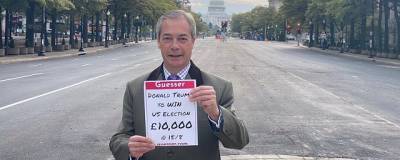 Лидер партии Brexit поставил 10 тысяч фунтов на победу Трампа