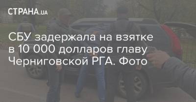 СБУ задержала на взятке в 10 000 долларов главу Черниговской РГА. Фото
