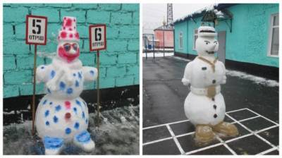 В кузбасской колонии прошёл конкурс на лучшего снеговика