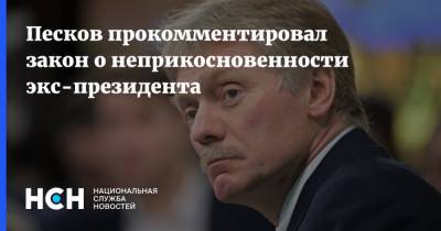 Песков прокомментировал закон о неприкосновенности экс-президента