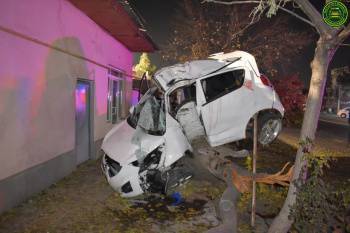 В Ташкенте "Спарк" влетел в дерево, водитель погиб на месте происшествия