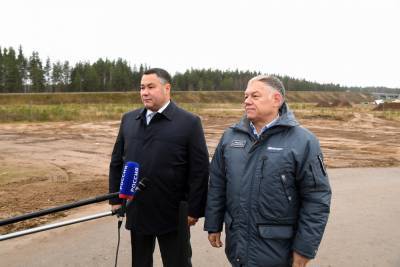 Губернатор Тверской области осмотрел место строительства развязки М-11