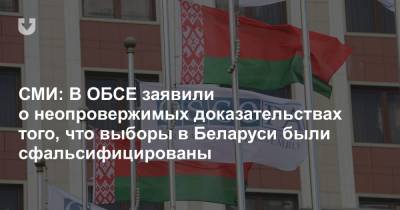 СМИ: В ОБСЕ заявили о неопровержимых доказательствах того, что выборы в Беларуси были сфальсифицированы