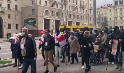 В Минске прошел очередной марш протеста инвалидов