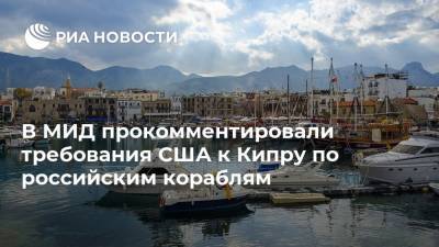 В МИД прокомментировали требования США к Кипру по российским кораблям